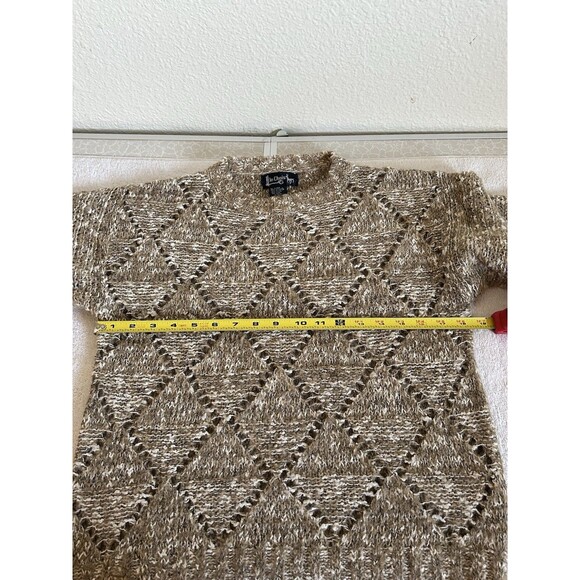 Le Chois Womens Sweater Medium Light Brown Pullover Round Neck Long Sleeves - Picture 12 of 15
